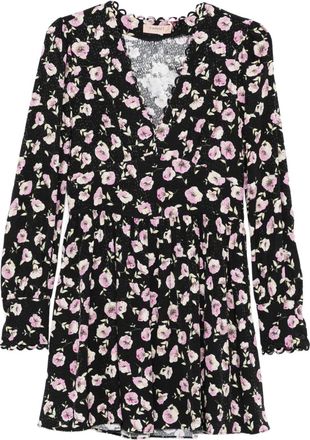 Twin-Set Abito corto con scollo a V - Nero