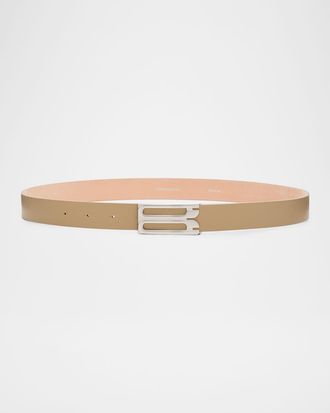 Victoria Beckham Dorian Frame Belt in Shiny Leather