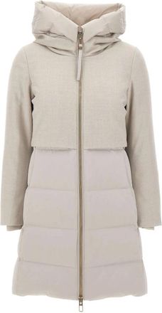 Duno Balloon Prato Mestre Down Jacket - Dames - Dons jassen - Beige - XS - Wol - Jassen