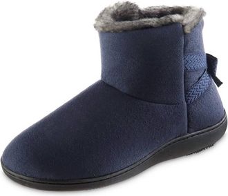 Isotoner Womens Microsuede Mallory Bootie In Navy Blue