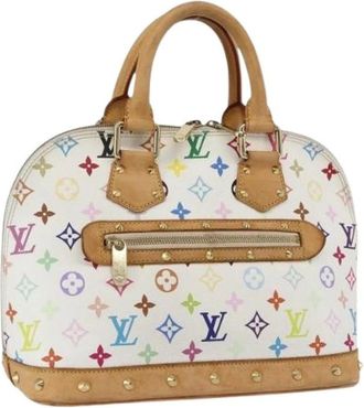 Louis Vuitton Pre-owned Handbags, female, White, Size: ONE SIZE Pre-owned Canvas Handbag