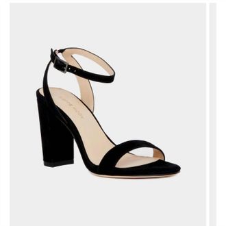 Pelle Moda Womens Zia Suede Block Heels In Black Kid Suede