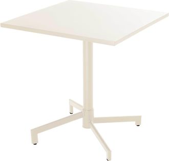 Oviala Mesa cuadrada de jard&iacute;n tipo bistr&oacute; con tablero plegable blanca