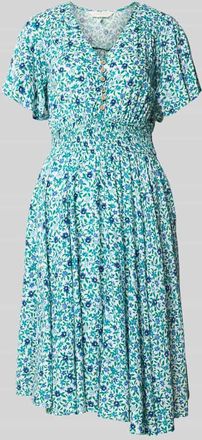 Apricot Knielanges Kleid aus Viskose in Tuerkis, Gr&ouml;&szlig;e XXL