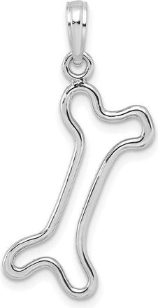 Diamond2Deal 14k Gold Cut-Out Polished Dog Bone Charm Pendant