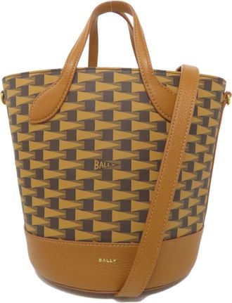 Bally Brown Pvc Tote Bag (Pre-Owned)