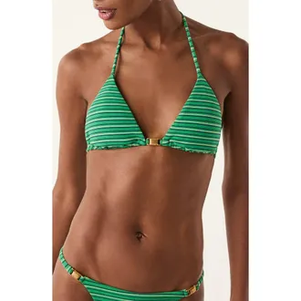 Vix Lucie Triangle Bikini Top in Green at Nordstrom, Size X-Large