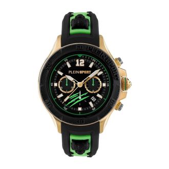 Plein Sport Accessoires, Heren, Zwart, ONE Size, Chronograph Warrior Tech Ps 6Ba 0424