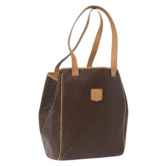 Celine Pre-owned Tote Bags, female, Brown, Size: ONE SIZE Pre-owned Vintage Macadam Canvas Tote