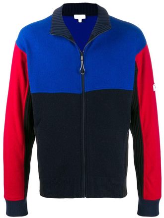 Kenzo colour block knit jacket - men - Polyamide/Polyester/Polypropylene/Wool - M - Blue