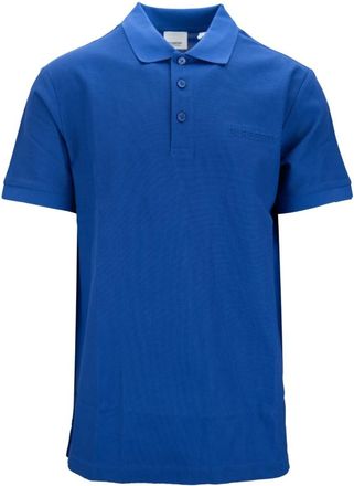 Burberry Heren Button Polo Shirt - Heren - Polos - Blauw - S - Katoen - Tops