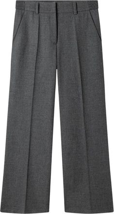 Cambio Ameli Wijde Broek - Dames - Wijde Broeken - Grijs - 2XS - Wol - Broeken
