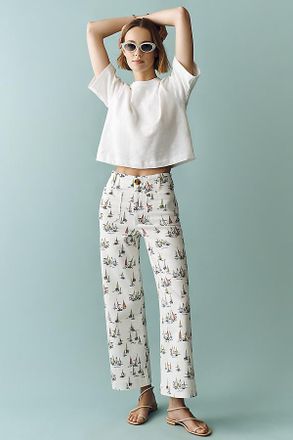 Maeve Colette Full-Length Wide-Leg Jeans by Maeve