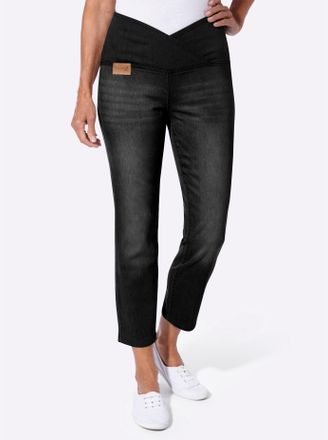 Casual Looks 7/8-Jeans CASUAL LOOKS, Damen, Gr. 36, Normalgr&ouml;ssen, schwarz denim, 81% Baumwolle, 17% Polyester, 2% Elasthan, unifarben, 7/8-L&auml;nge, Jeans 7/8-Jeans