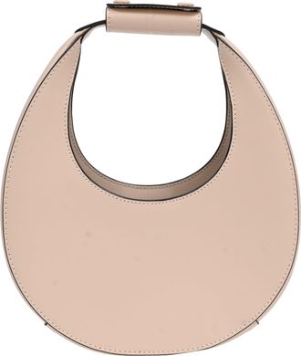 Staud Staud Crescent-Shaped Mini Moon Bag In Cream Leather