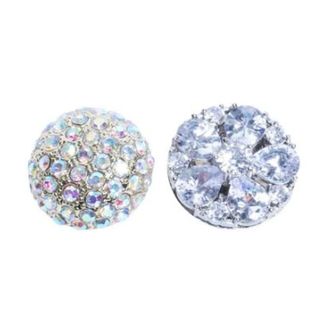 Maison Margiela Accessoires, Dames, Veelkleurig, ONE Size, Kristal Versierde Stud Oorbellen