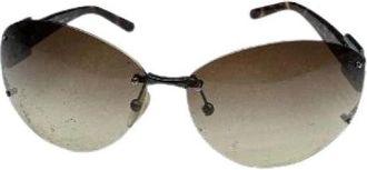 Loewe Pre-owned Vintage Frameless Oversized Zonnebrillen - Dames - Vintage Accessoires - Bruin - ONE Size - Vintage