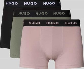 HUGO BOSS Slim Fit Trunks aus Baumwoll-Mix im 3er-Pack Modell PACK in Mittelgrau, Gr&ouml;&szlig;e XXL