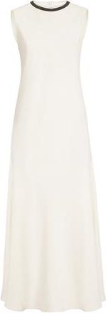 Brunello Cucinelli Dress with precious collar in Ivory at Nordstrom, Size Xx-Large Eu