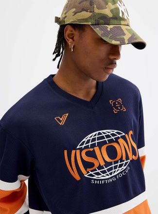 Djab Mens Navy and orange hockey jersey