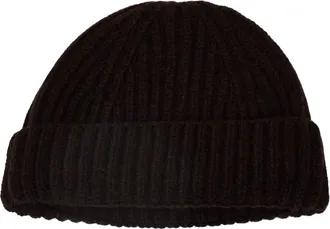 Aragona Accessoires, Dames, Bruin, ONE Size, Kasjmier, Puro Cashmere Ribbed Beanie