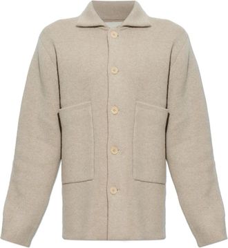 Lisa Yang Cashmere Cardigan Louis - Heren - Cashmere truien - Beige - L - Kasjmier - Truien & Vesten