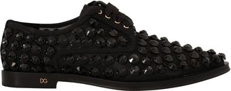 Dolce & Gabbana Zwarte Laced Studded Formele Ballerinas
