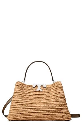 Tory Burch Eleanor Straw Satchel in Honeycomb at Nordstrom
