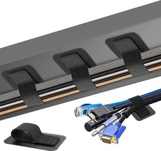 OEM Bridas Autoadhesivas Extrafuertes Para Cables - Longitud Ajustable - Reutilizables - 30 Unidades Por Paquete - Blancas