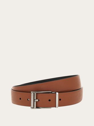 Ferragamo Men Reversible and adjustable belt Brown