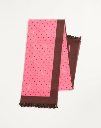 Valentino Garavani Cotton Sarong with Stelline e Firma Starry print with tassel trim Wo