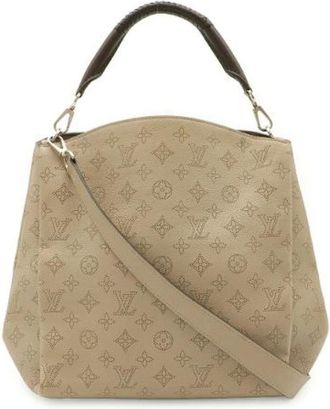 Louis Vuitton Pre-owned Mahina Babylon PM Leren Schoudertas - Dames - Vintage Handtas - Beige - ONE Size - Leer - Vintage