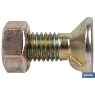 cofan Din-604/934 C-8.8 M-12x40 Caja 50 Unid., Tornillo De Arado Din 604 De Cabeza Avellanada Y Cuello Cuadrado Especial Para El Montaje De Rejas De Arado. 