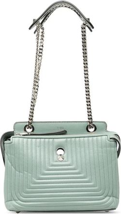 Fendi Pre-owned Shoulder Bags, female, Green, Size: ONE SIZE Pre-owned Stylish Leather Handbag