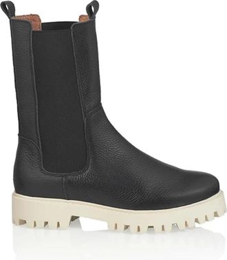 DWRS Dwrs - Bochum Chelsea Bikerboots - Dames - Schoenen - Zwart - Maat: 39 EU Zijde