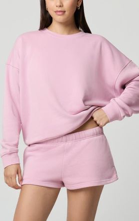 Florence By Mills Cozy Crush Oversize Sweatshirt in Dawn Pink at Nordstrom, Size Xx-Large Regular