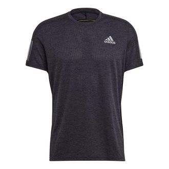 adidas Own The Run Tee Running Casual Sports Short Sleeve Black GK6059