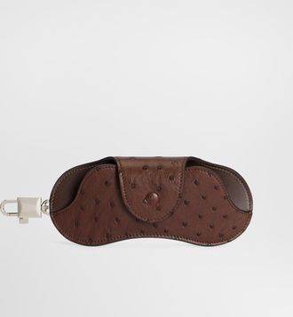 Dolce & Gabbana Ostrich Leather Eyewear Case - Man Wallets And Small Leather Goods Brown Onesize