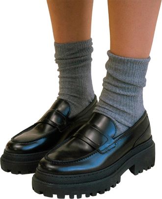 Shoe The Bear Iona Saddle Loafer In Black