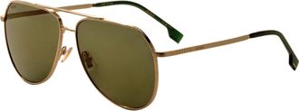 HUGO BOSS Mens 61mm Gold Sunglasses