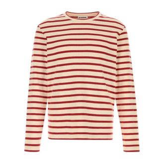 Jil Sander Round-neck Knitwear, male, Multicolor, Size: S LS T-Shirt
