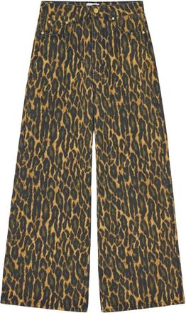 Ganni Print Denim Baggy Jeans - Dames - Loose Fit Jeans - Veelkleurig - W31 - Denim - Jeans