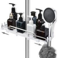OEM Estante Telesc&oacute;pico Para Ducha Crezuo De 32-48 Cm, Estante Colgante Para Ba&ntilde;o Sin Necesidad De Taladrar, Estante De Almacenamiento Para Barra De Ducha