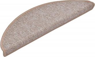 vidaXL Vidaxl - Stair Mats 15 pcs 56x17x3 cm Light Brown Half Round