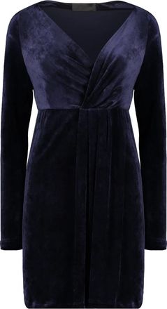 Alberta Ferretti Ik leef in fluweel - Dames - Feestkleedjes - Blauw - S - Kleedjes