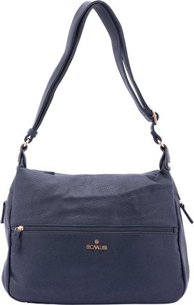 Cavalli B Schoudertas - Dames - Tassen - Blauw - Maat: ONE Size Leer