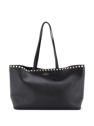 Valentino Garavani Rockstud Shopping Leather Medium tote bag - Nero