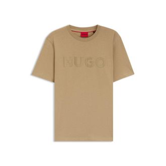 HUGO BOSS Cotton-jersey T-shirt with check logo