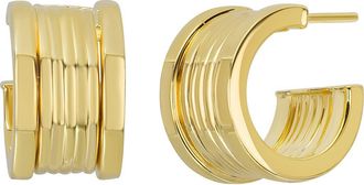 Bony Levy 14K Gold Ridged Hoop Earrings in 14K Yellow Gold at Nordstrom