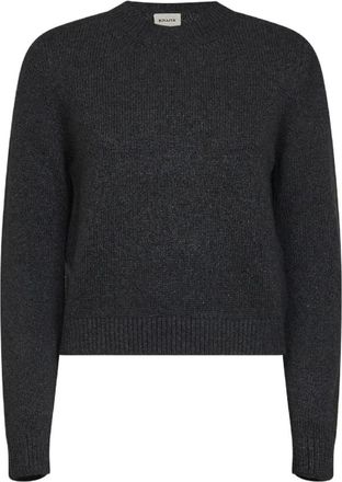 Khaite Leta Sweater - Dames - Ronde hals truien - Grijs - L - Kasjmier - Truien & Vesten